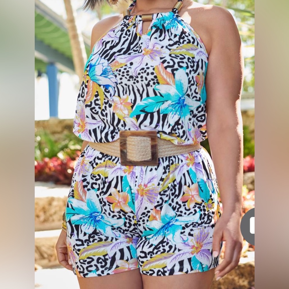 Venus - Multi Printed Romper (NWT)